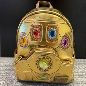 NWT Loungefly Disney Marvel Infinity Stones Gauntlet Mini Backpack